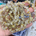 Natural Golden Rutilated Quartz Chip Bracelet Gemstones Semi-precious stone Loose Beads