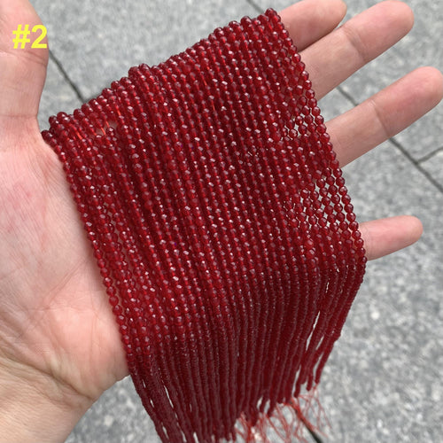10 Kinds of Glass Faceted Beads 3mm Chinese Crystal Gemstone Color Round Beads Loose Bead 15.5 Inch Strand