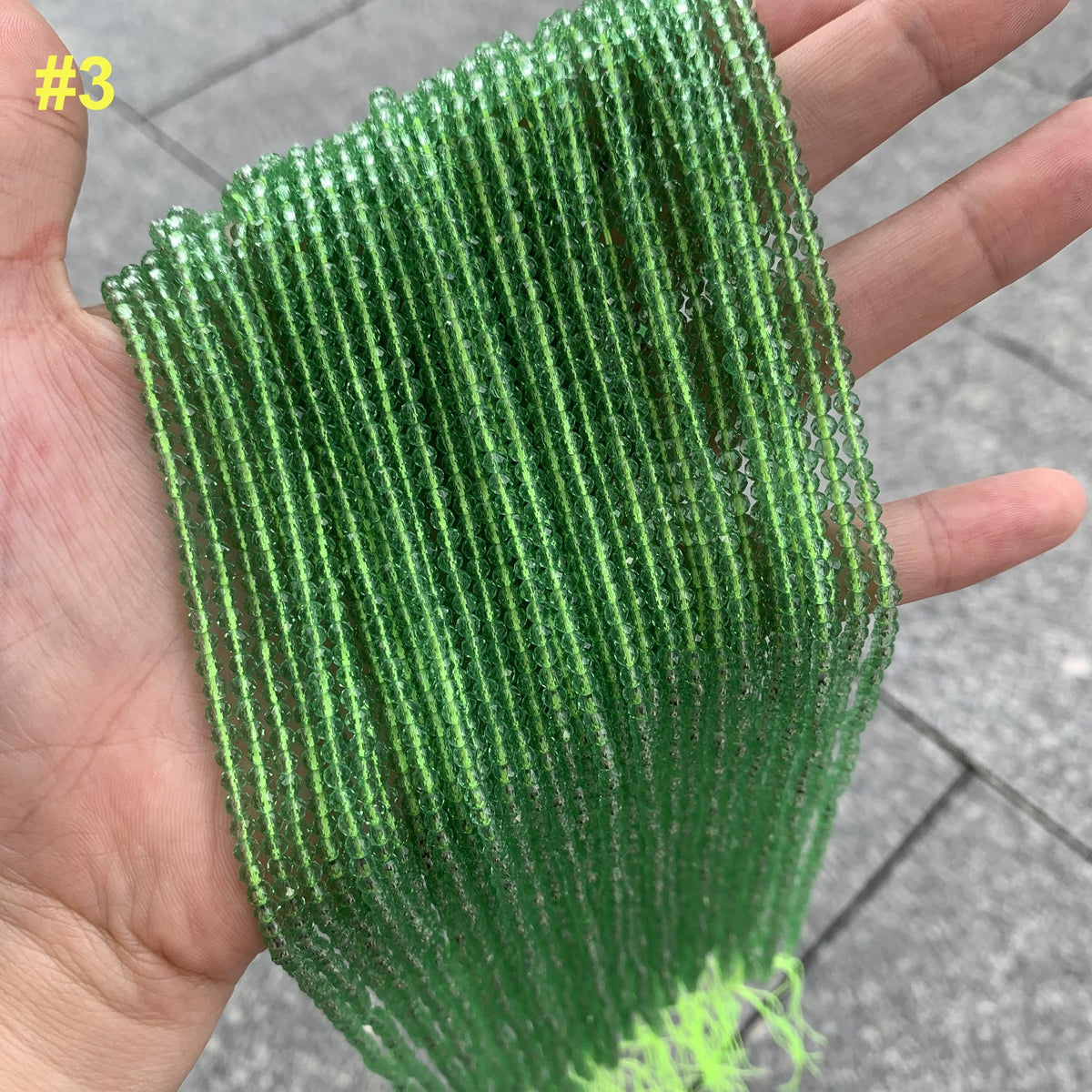 12 Kinds of Glass Faceted Beads 3mm Chinese Crystal Gemstone Color Round Beads Loose Bead 15.5 Inch Strand