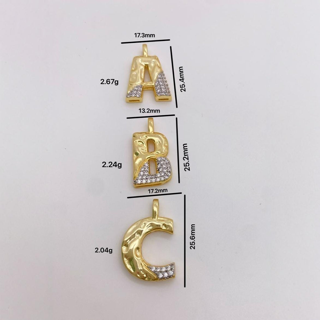18K Gold Plated 26 Copper Letter English Pendant, DIY Jewelry Handmade Accessories DIY Gifts for Women (No Chain)