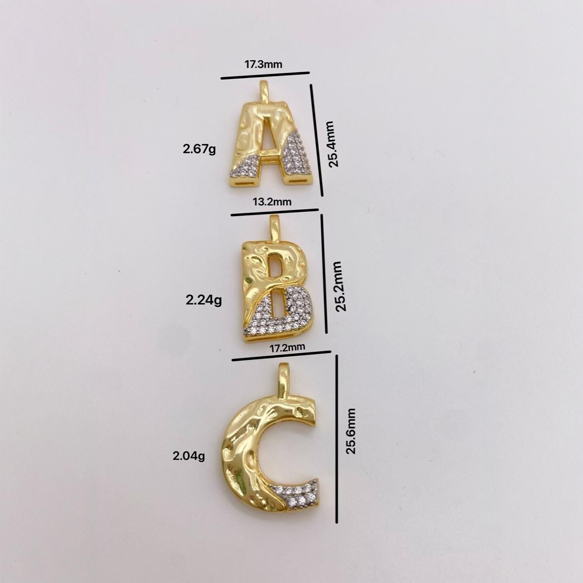 18K Gold Plated 26 Copper Letter English Pendant, DIY Jewelry Handmade Accessories DIY Gifts for Women (No Chain)