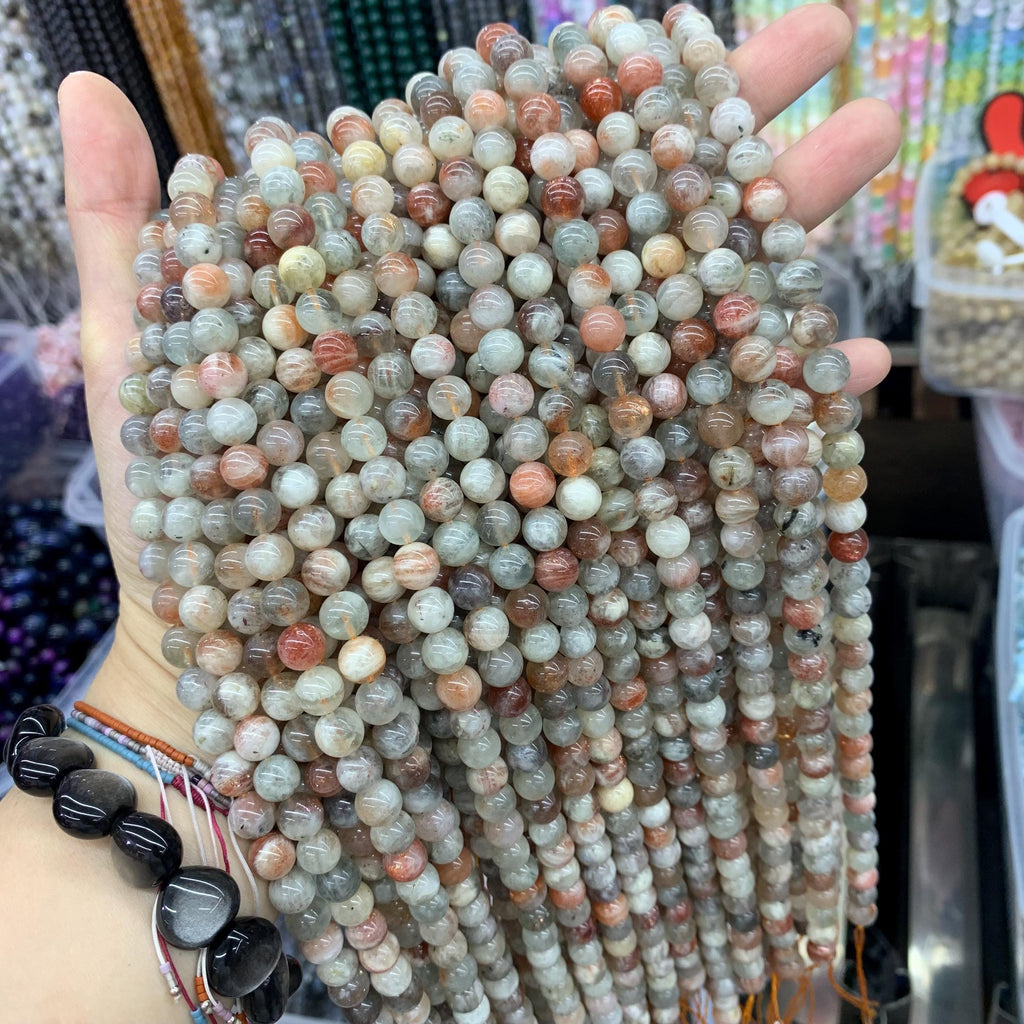 Natural Arusha Sunstone Round Beads 8mm 10mm Gold SunStone Loose Beads Strand 15.5"