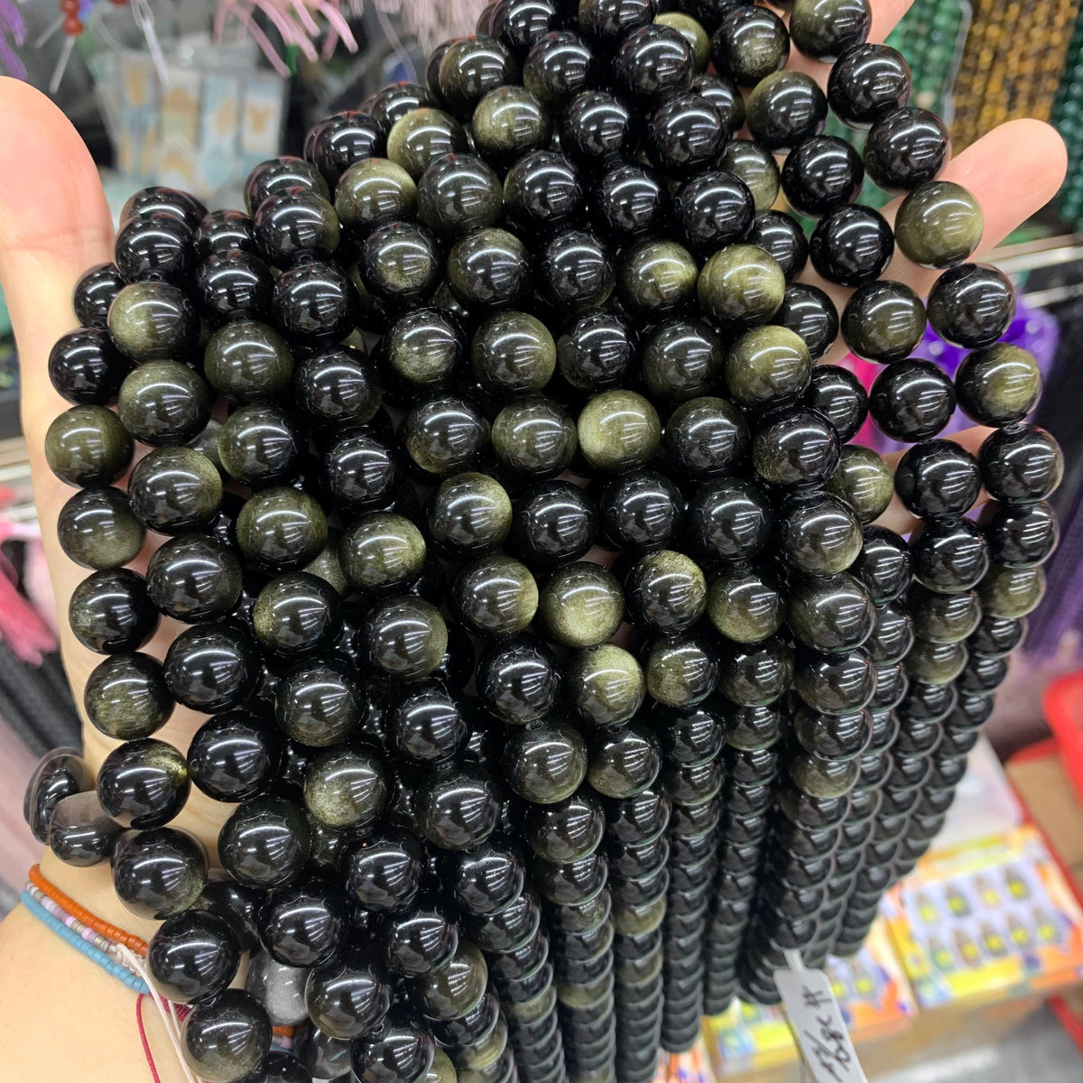 Golden Obsidian Beads Double Eye's 12MM  Beads Loose Bead 15.5 Inch Strand AAA