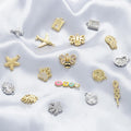 19 Kinds of Metal Pendant Airplane, Bear Paw Conch Starfish, Bee Pendant DIY Gifts for Women