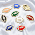 Colorful Enamel Rugby Ball Shape Pendant Oval Shape Pendant Gifts for DIY Necklace Accessory