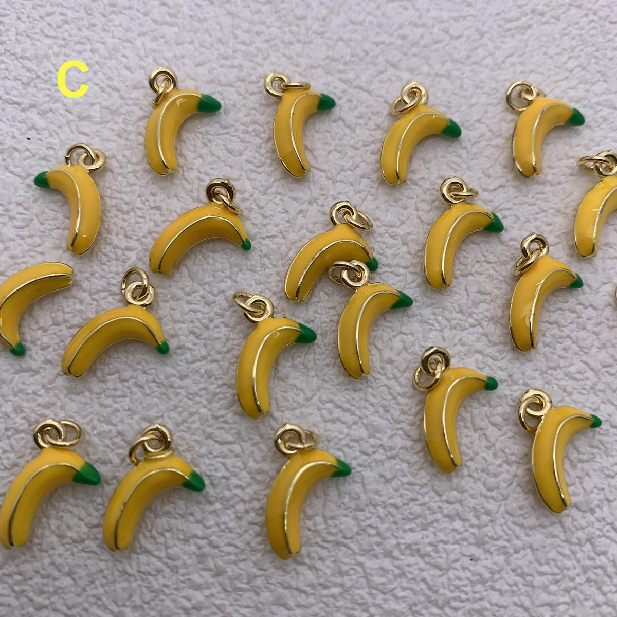 Enamel Banana Pendant  Banana Pendant for DIY Necklace Making