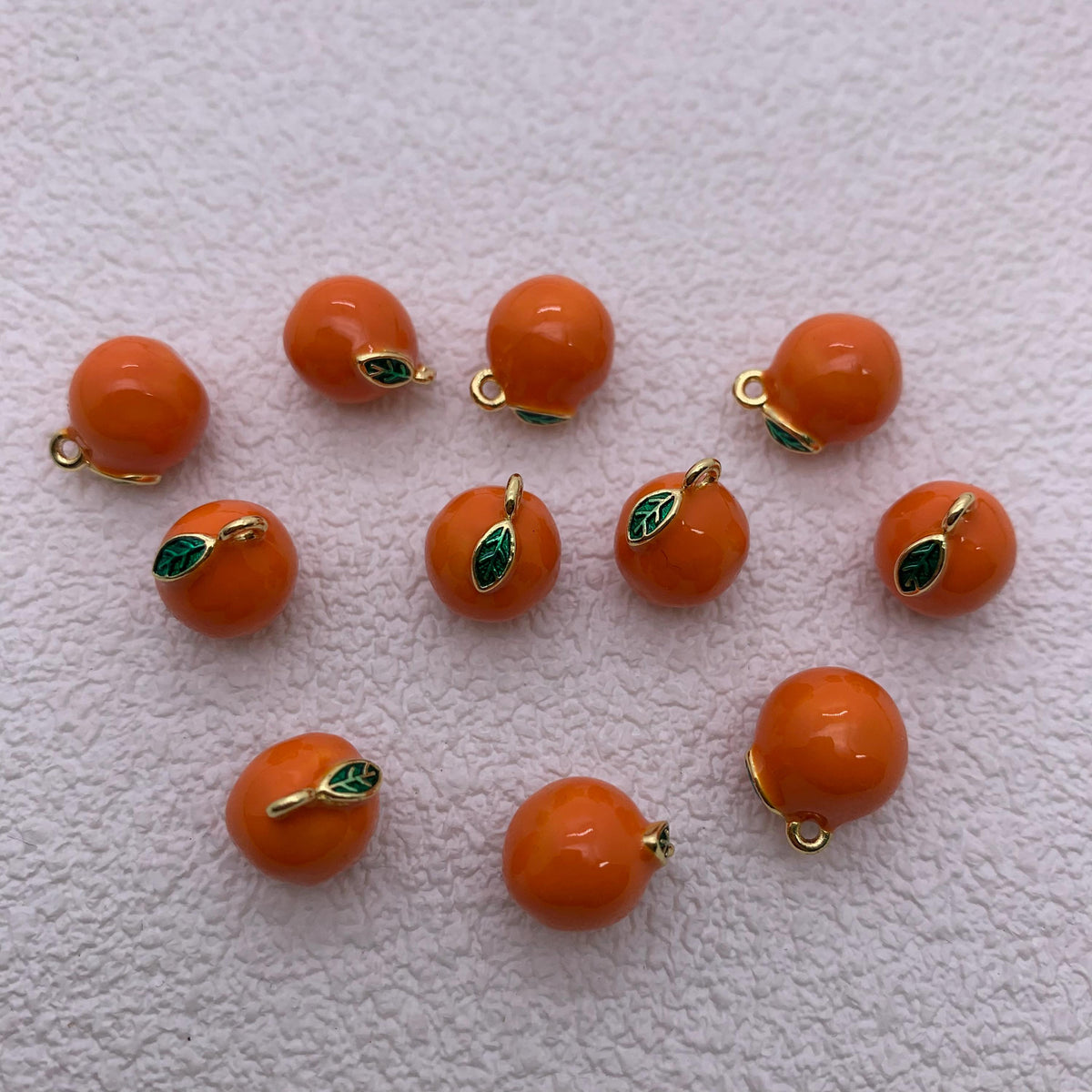 Enamel Orange Pendant Orange  Shape DIY Necklace Gifts for Women
