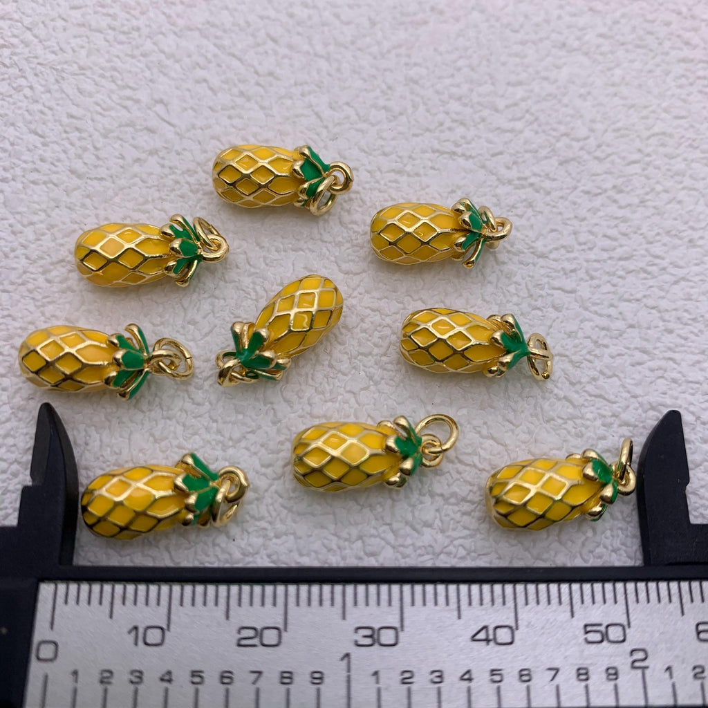 Enamel Pineapple Pendant Ananas Shape DIY Necklace Gifts for Women