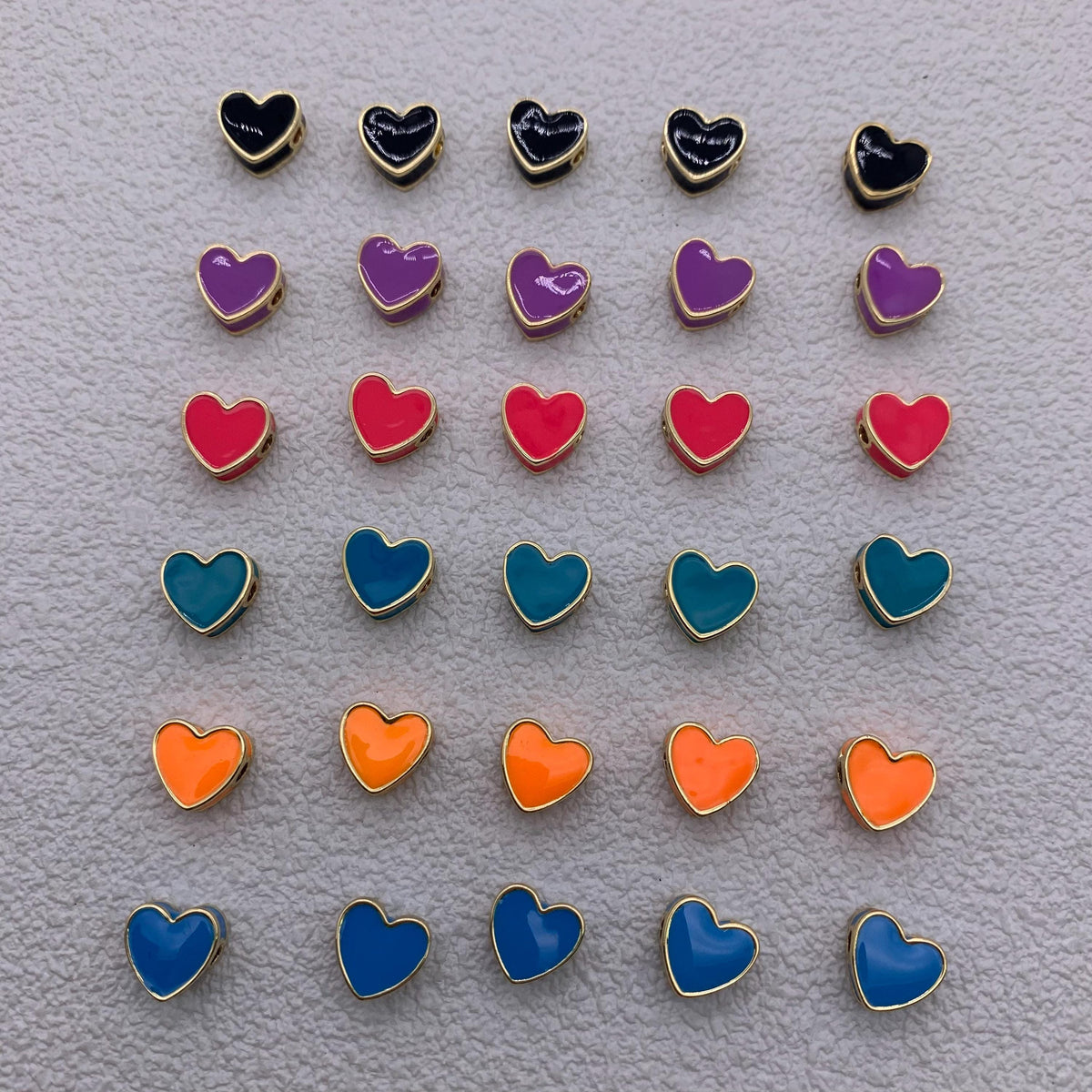 Enamel Heart Shape Pendant Colorful LOVE Pendant for DIY Gifts Necklace Making