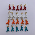 Enamel Coral Shape Pendant Brass Plated Gold Enamel Coralline Shape Charms Pendant for Jewelry DIY Making
