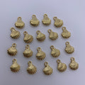 18K Gold Seashell Pendant Gold Shell Charms Enamel Conch Shell Charm for Necklace Making