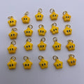 Yellow Smile Star Enamel Yellow Stars Pendant for Bracelet Necklace DIY Jewelry for Necklace