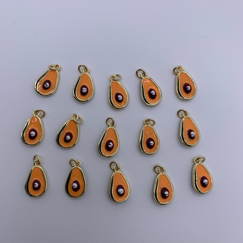Enamel Mango Pendant Yellow Mango Shape DIY Necklace Gifts for Women