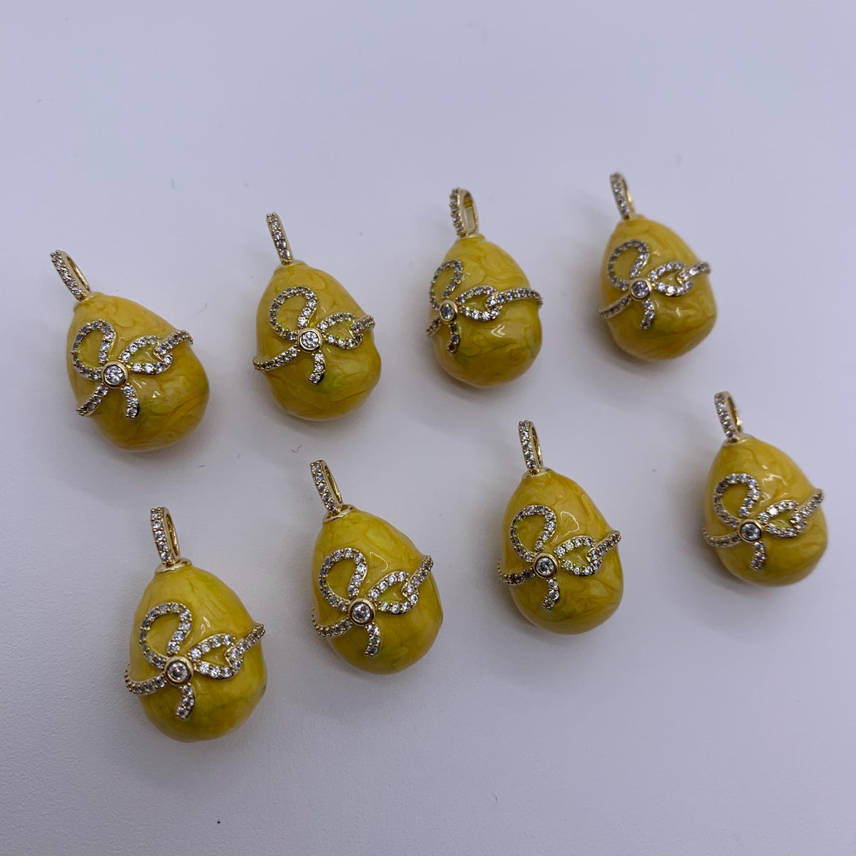 Enamel Oval Shape Pendant Enamel Yellow Purple Blue Charms for DIY Necklace Jewelry Making