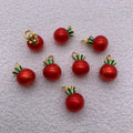 Enamel Tomato Pendant Tomato Shape DIY Necklace Gifts for Women