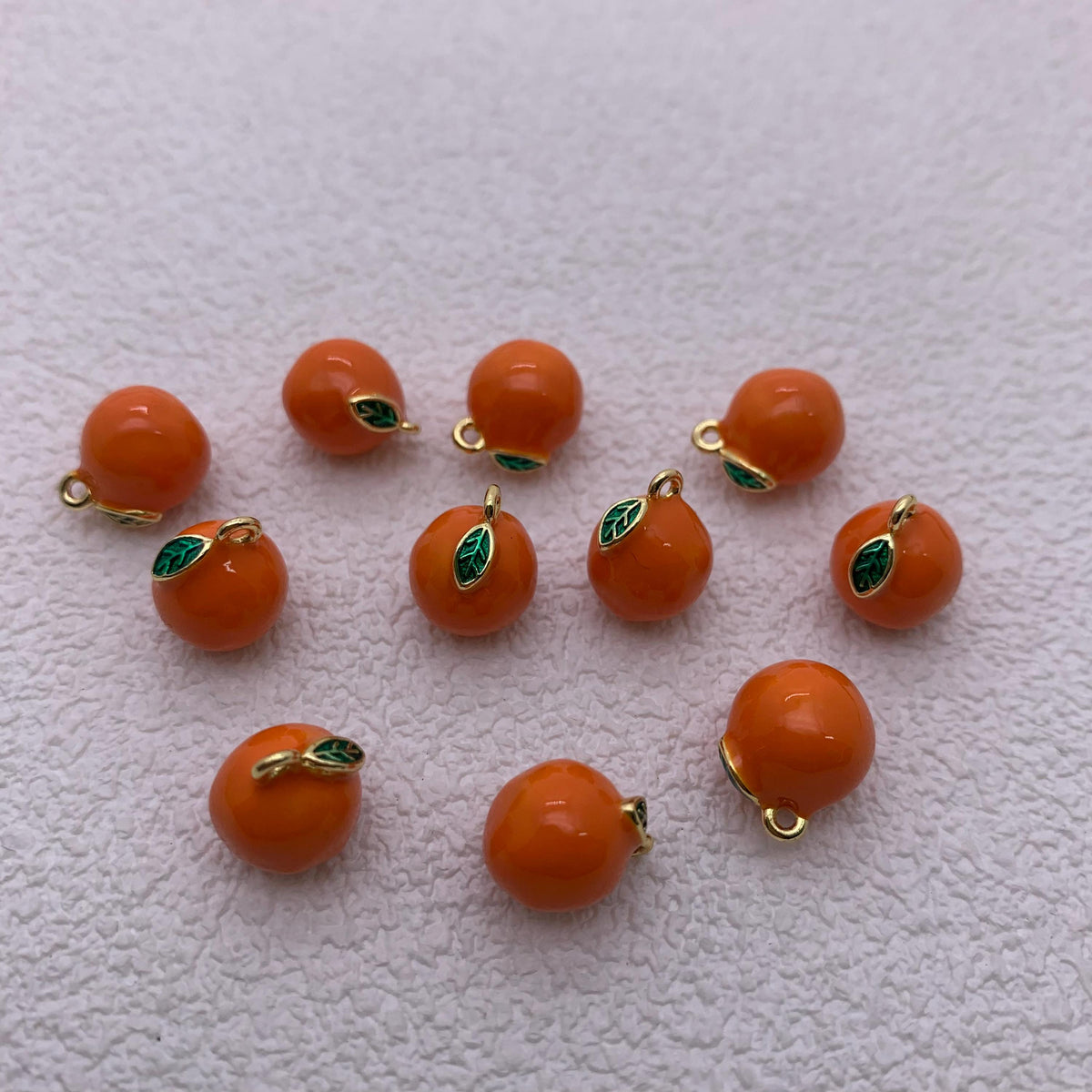 Enamel Orange Pendant Orange  Shape DIY Necklace Gifts for Women