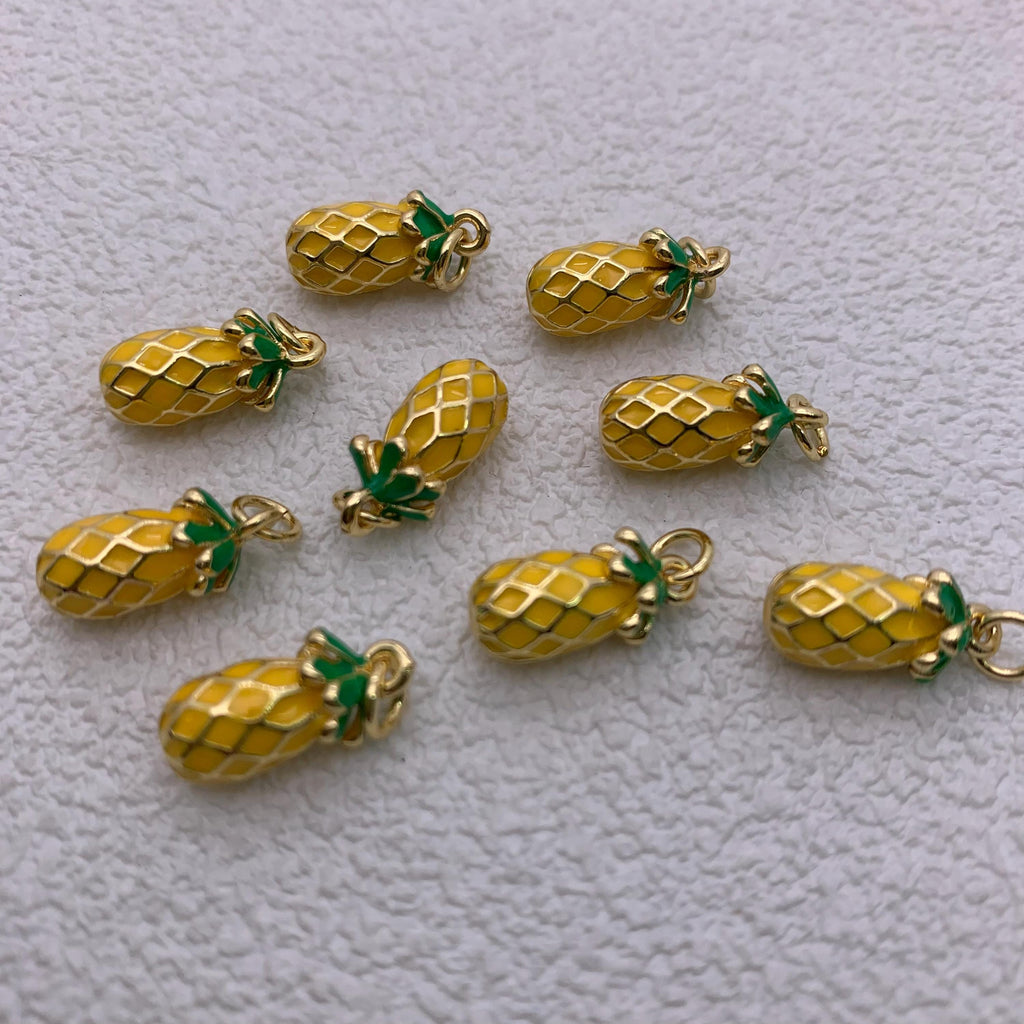 Enamel Pineapple Pendant Ananas Shape DIY Necklace Gifts for Women