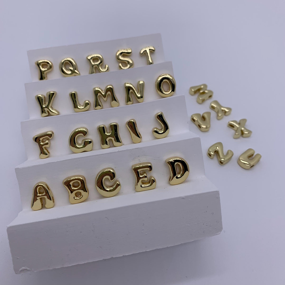 18K Gold Copper Letter Pendant English Letter Pendant for DIY Necklace Making