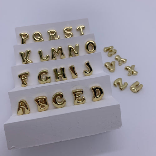 18K Gold Copper Letter Pendant English Letter Pendant for DIY Necklace Making