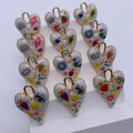 Enamel Heart Shape Pendant Colorful Heart Pendant Evil Eye Heart Shape Pendant for DIY Gifts Necklace Making