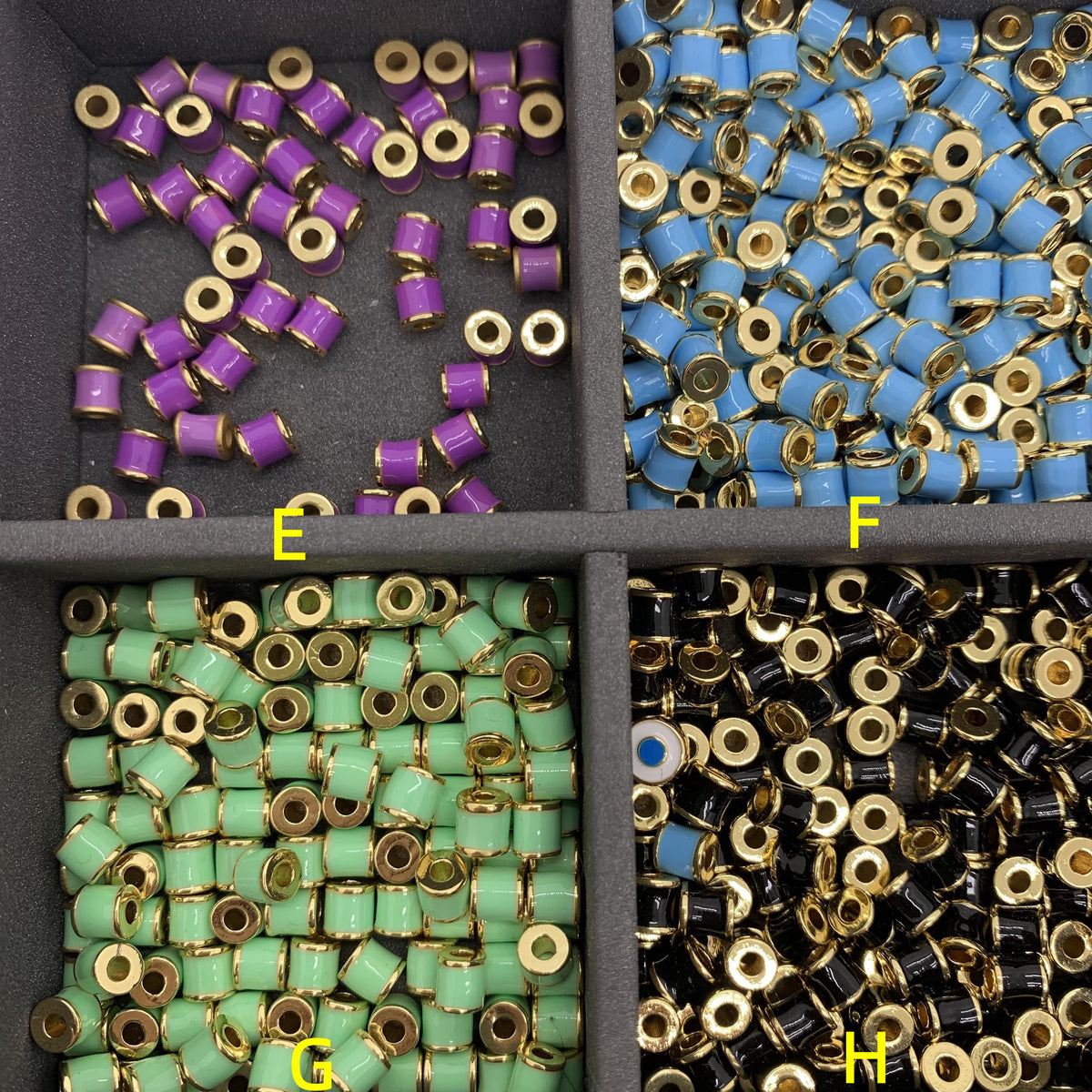 Enamel Cylinder Shape Pendant Colorful Pendant for DIY Gifts Necklace Making Apprpx 3*3mm