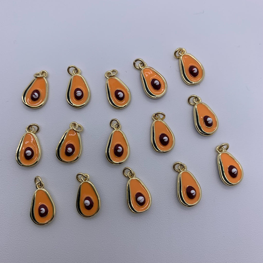 Enamel Mango Pendant Yellow Mango Shape DIY Necklace Gifts for Women