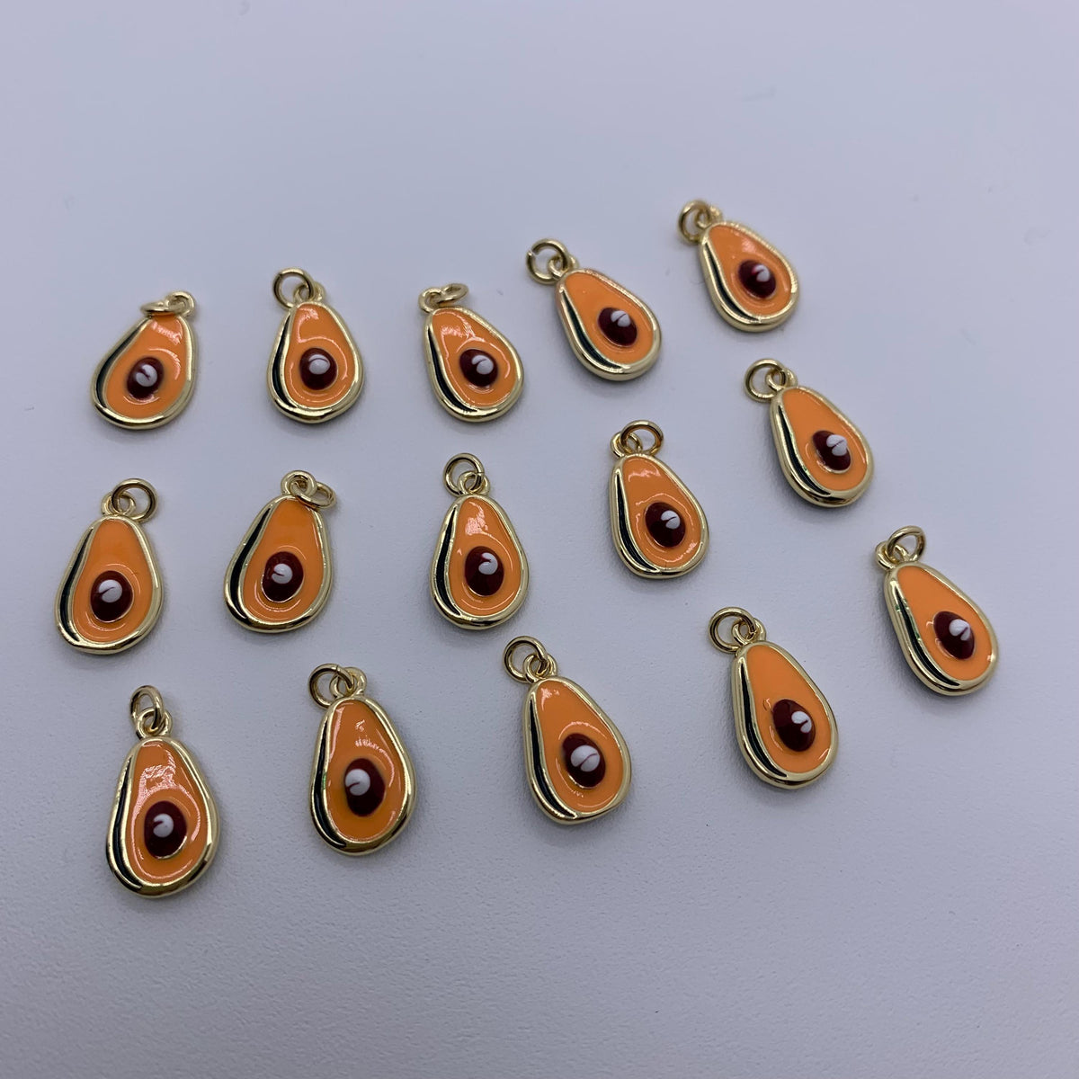 Enamel Mango Pendant Yellow Mango Shape DIY Necklace Gifts for Women
