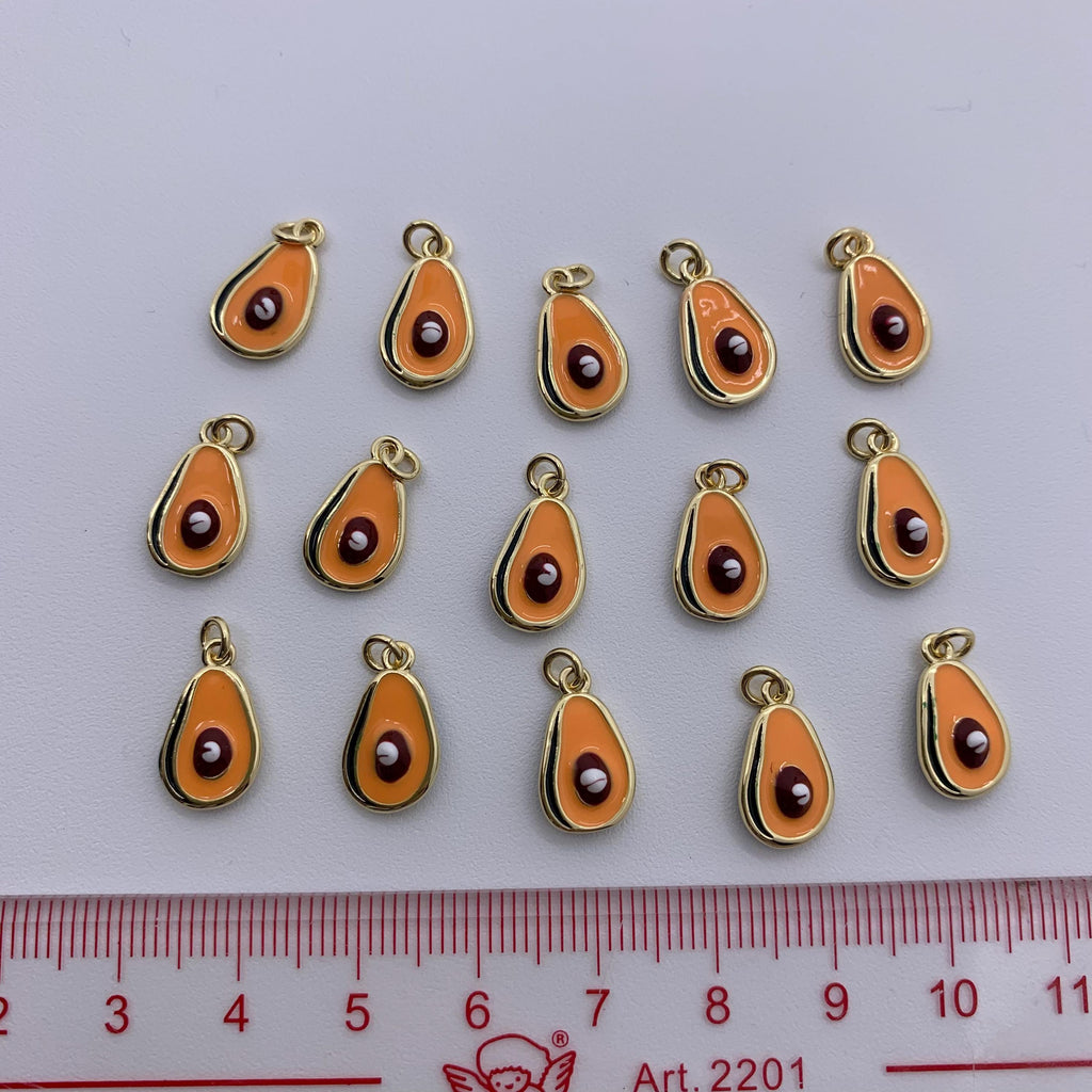 Enamel Mango Pendant Yellow Mango Shape DIY Necklace Gifts for Women