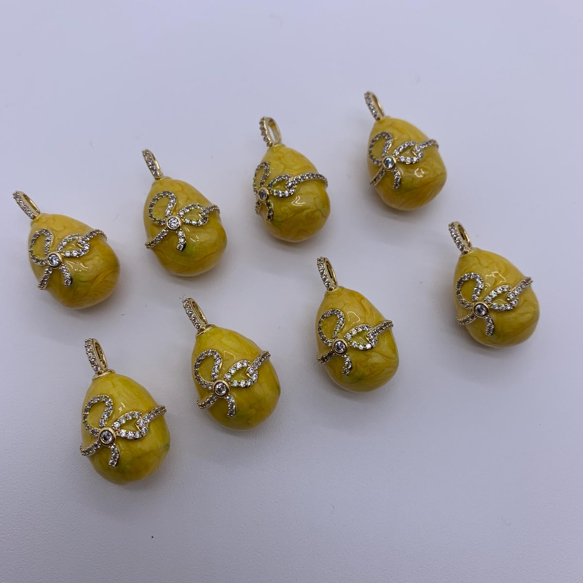 Enamel Oval Shape Pendant Enamel Yellow Purple Blue Charms for DIY Necklace Jewelry Making