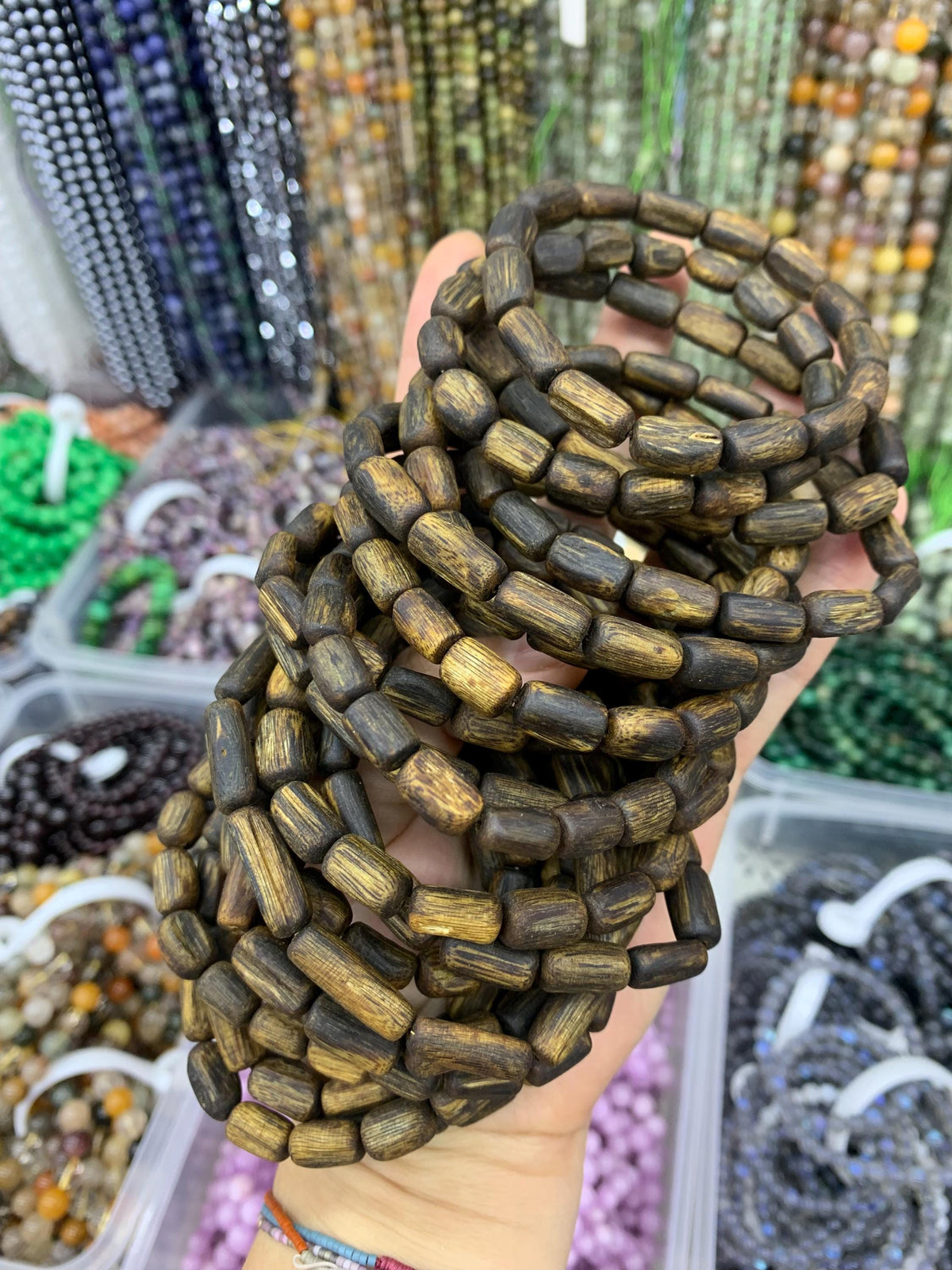 Natural Agilawood Bracelet Square Shape 6*10mm to 8*14mm