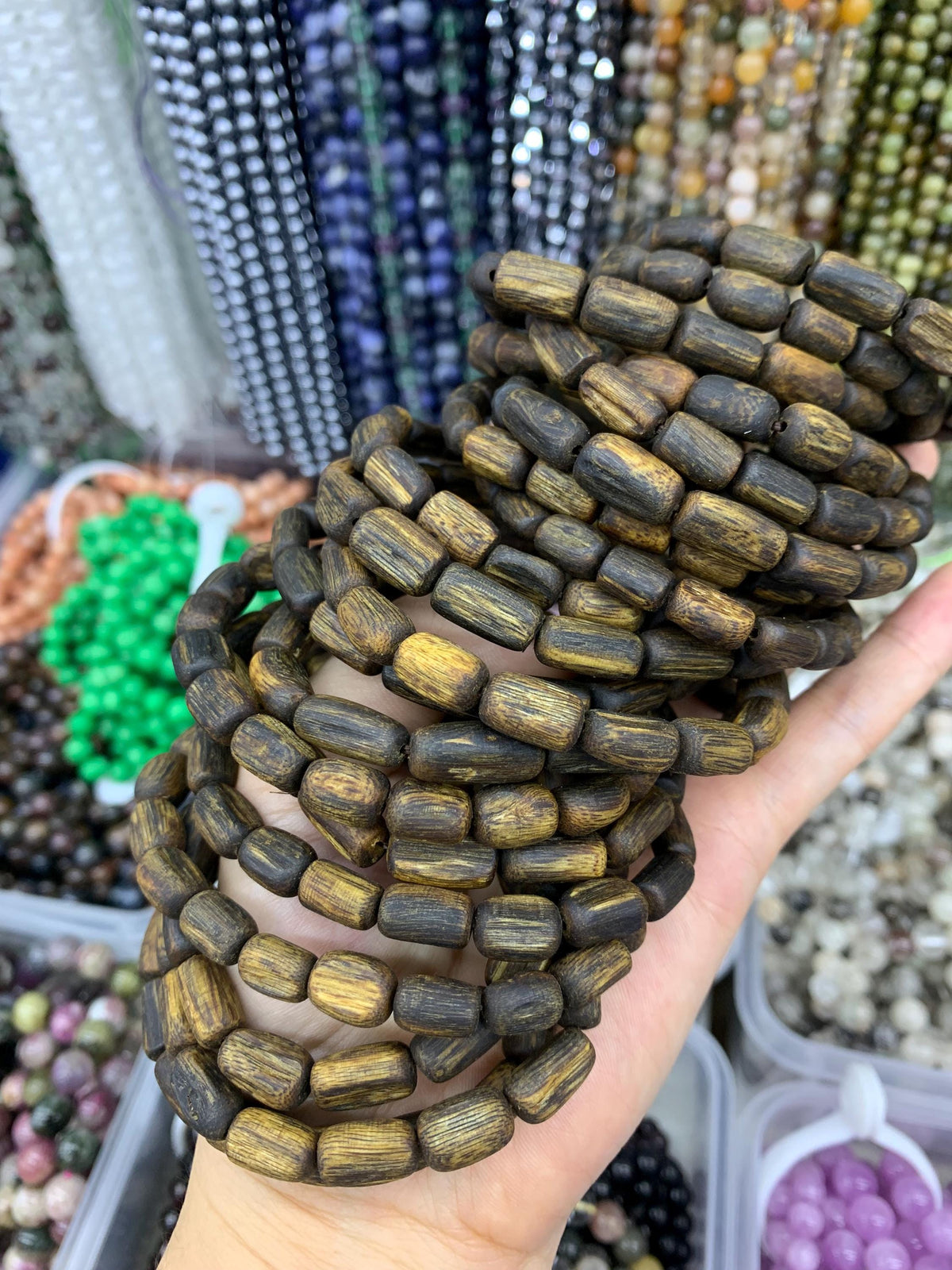 Natural Agilawood Bracelet Square Shape 6*10mm to 8*14mm