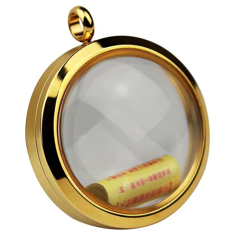 Natural Crystal Pendant can Opening Double Side Crystal DIY for Jewelry Making