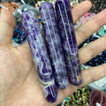 Natural Crystal Massage Wand Amethsty Rose Quartz Green Aventurine Size APPROX: 105MM*20MM