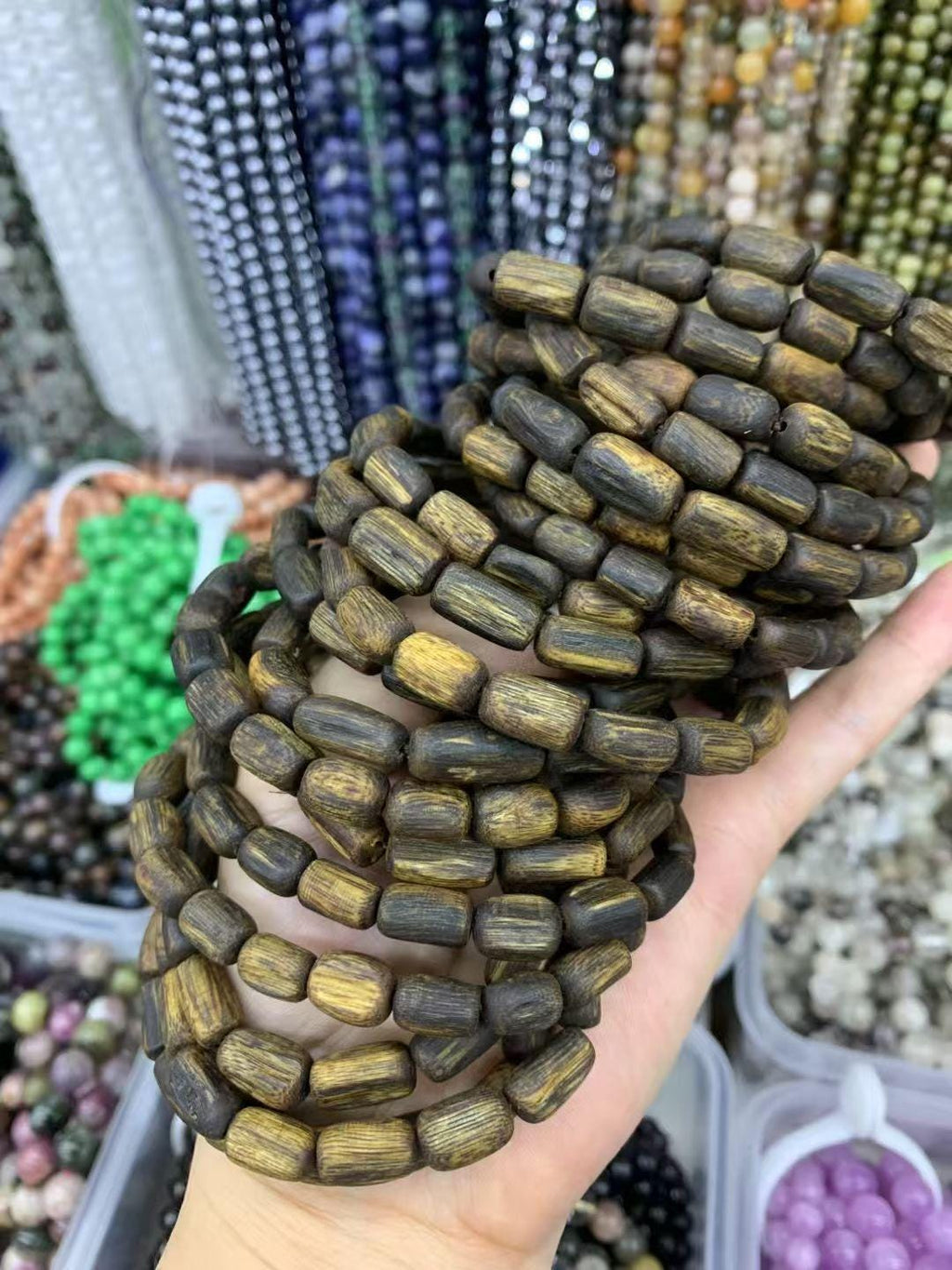 Natural Agilawood Bracelet Square Shape 6*10mm to 8*14mm