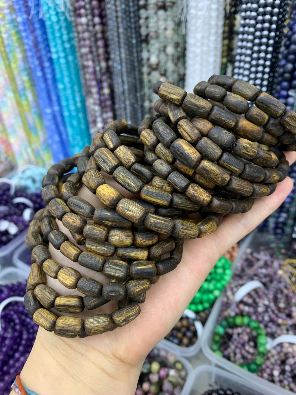 Natural Agilawood Bracelet Square Shape 6*10mm to 8*14mm