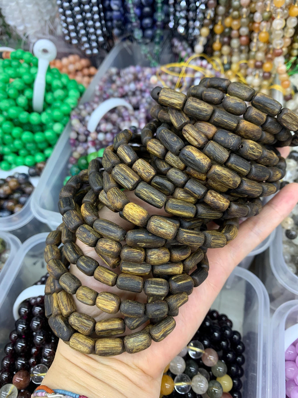 Natural Agilawood Bracelet Square Shape 6*10mm to 8*14mm