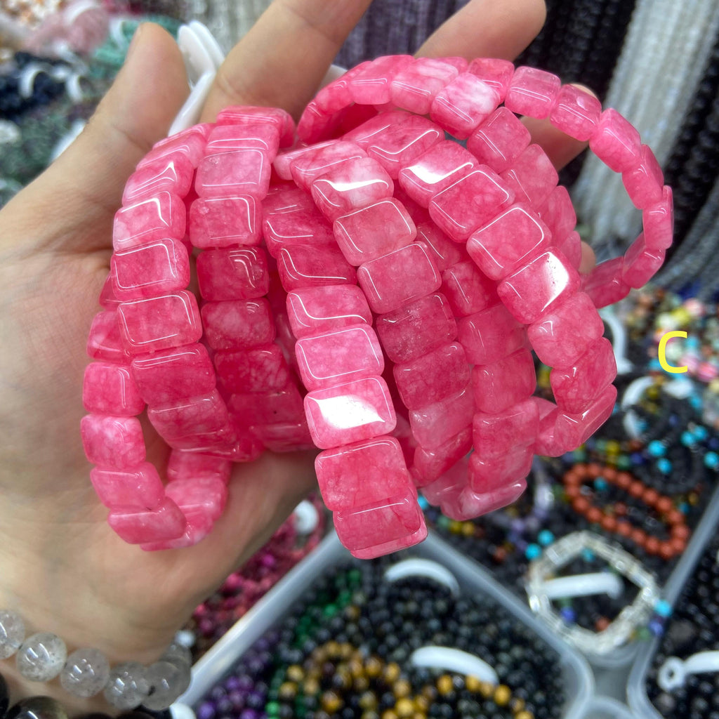 Dyed Color Square Shape Bracelet Beads Size Approx 9*13MM DIY for Jewelry Making Double Hole