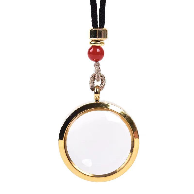Natural Crystal Pendant can Opening Double Side Crystal DIY for Jewelry Making