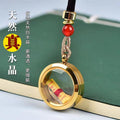 Natural Crystal Pendant can Opening Double Side Crystal DIY for Jewelry Making