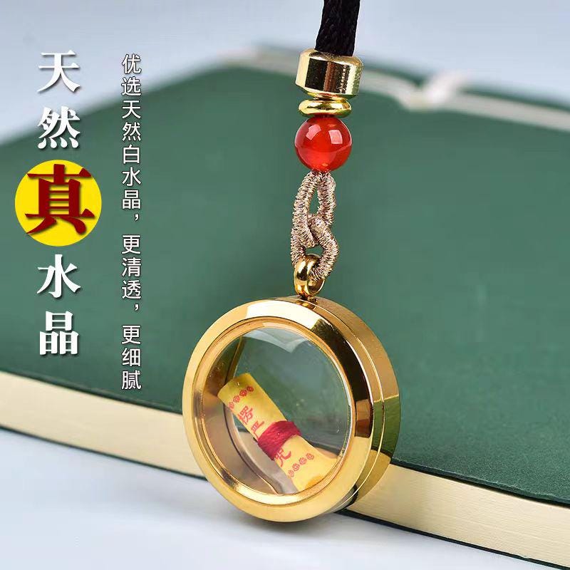 Natural Crystal Pendant can Opening Double Side Crystal DIY for Jewelry Making
