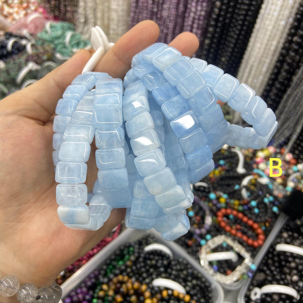 Dyed Color Square Shape Bracelet Beads Size Approx 9*13MM DIY for Jewelry Making Double Hole