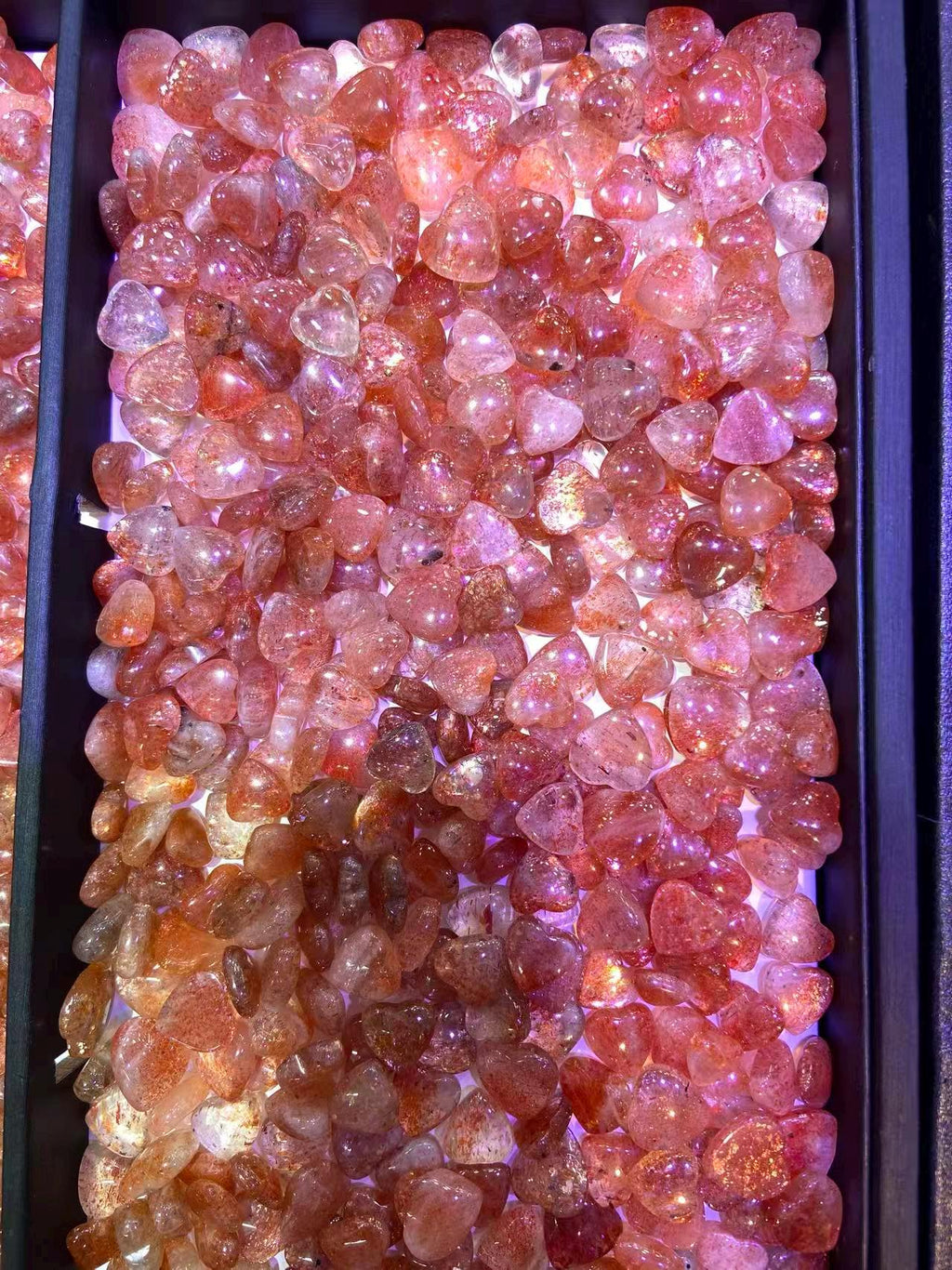 Natural Sunstone Heart Charms for Jewelry Making (Approx. 7-10mm)
