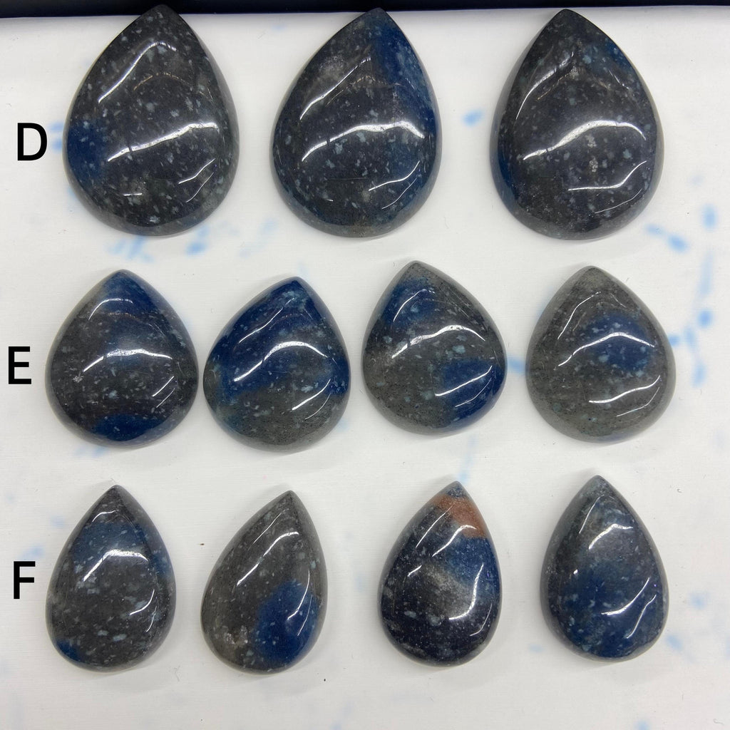 Natural Blue Gray K2 Stone Teardrop/Oval /Round Shape Cabochon Pendant DIY for Jewelry