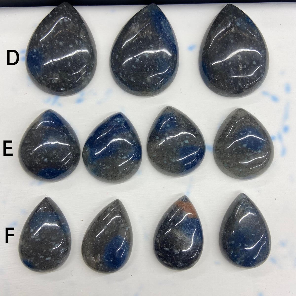 Natural Blue Gray K2 Stone Teardrop/Oval /Round Shape Cabochon Pendant DIY for Jewelry