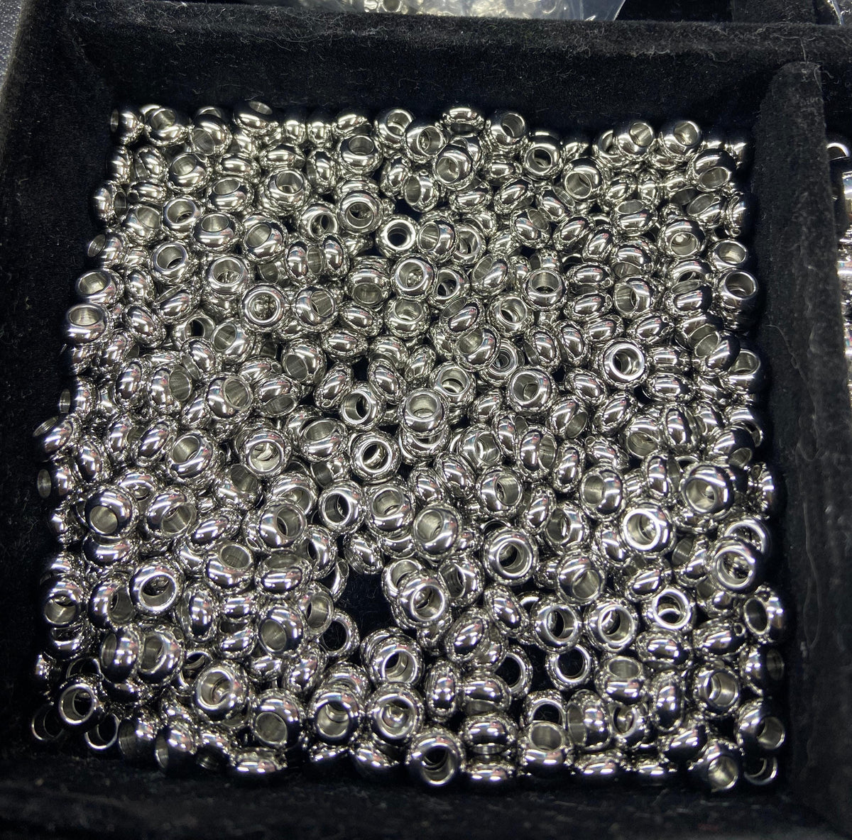50PCS Stainless Steel Heishi Beads 6mm 7mm 8mm Round Wheel Bead, Spacer Beads DIY Jewelry Making