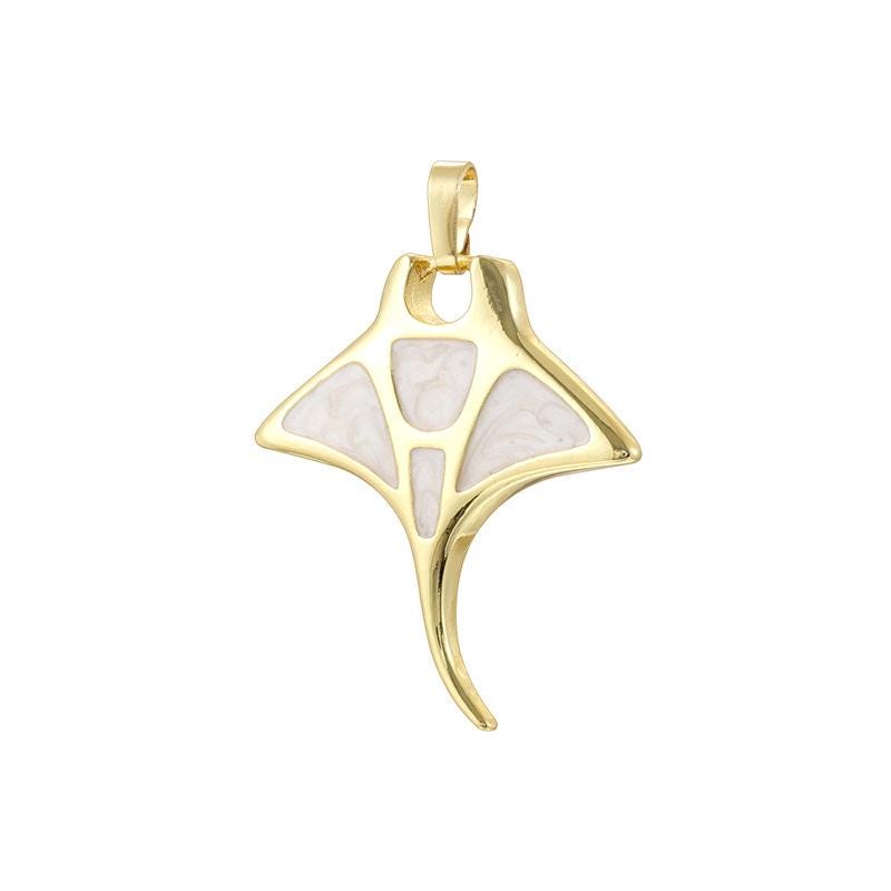 Colorful Enamel Devil Ray Pendant Ocean Animals  Jewelry Pendant Manta Ray Charm for Necklace Making Gifts for Women