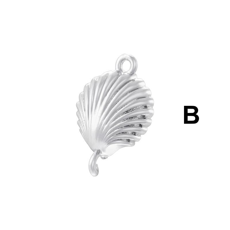 Enamel Flower Seahorse Shell 2 hole Pendant Charm Enamel Pendant, Brass DIY Jewelry Making