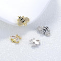 Brass Copper Zircon Bee Pendant DIY Gifts for Women Insect Charm Jewelry
