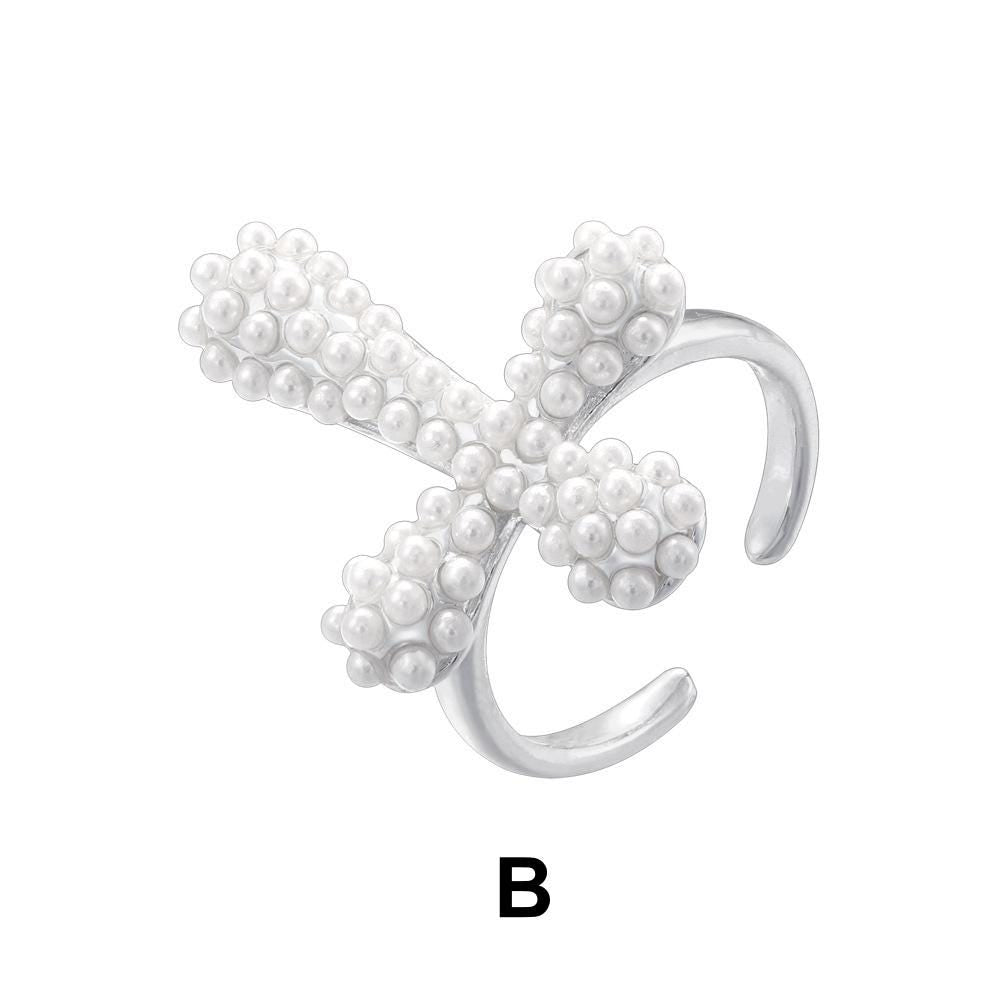 Pearl Rings Adjustable Conch Shape Rings Gold Silver Plated Women Shell Rings DIY Gifts for Women
