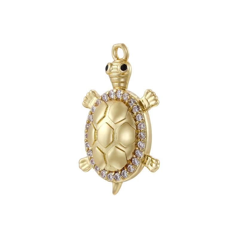 Colorful Enamel Small Sea Turtle Pendant, Handmade DIY Ocean Jewelry Findings for Bracelet Necklace Craft Supplies